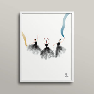 Les ballerines et foulards au vent