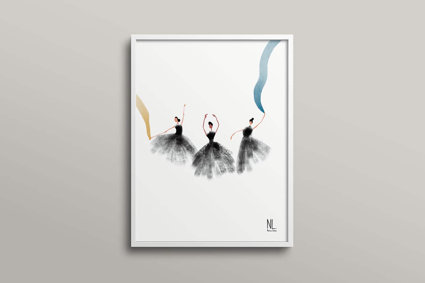 Les ballerines et foulards au vent